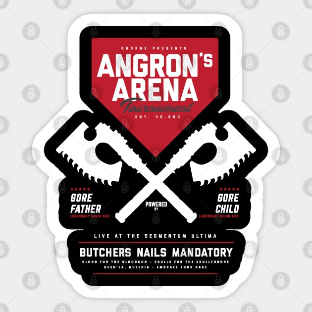 Angron - Arena Tournament (White) Sticker by Exterminatus